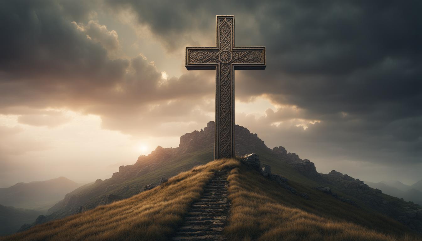 Armenian cross on mount Ararat Armenian cross on mount Ararat